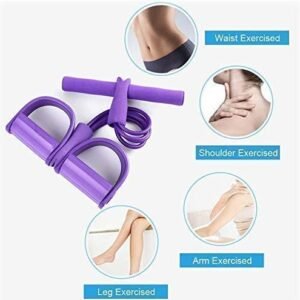 pull reducer training bands 4 tubes body trimmer pedal exerciser yoga crossfit exercise, arm exercise, tummy body building training women and mens